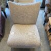 Beige Curved Armless Chair