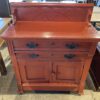 Ornate Distressed Red Cabinet