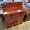 Ornate Distressed Red Cabinet