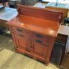 Ornate Distressed Red Cabinet