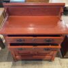Ornate Distressed Red Cabinet
