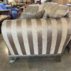 Tan Striped 3-Seater Sofa