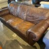 Brown Leather 3 Seater Sofa