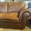 Brown Leather 3 Seater Sofa