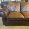 Brown Leather 3 Seater Sofa