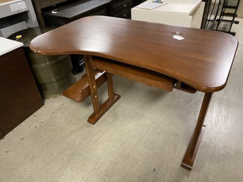 Mahogany Expandable Side Sectioned Office Desk
