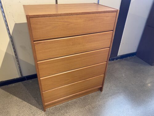 Caramel Colored 5 Drawer Dresser