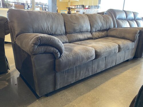 Seal Grey 3-Seater Sofa w/ Attached Cushions