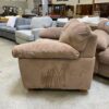 Ultra Plush Light Brown Fabric Loveseat
