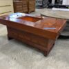 Cherry Wood and Copper Hibatchi Table