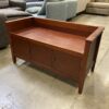 Red Wood Entryway Storage Bench