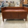 Red Wood Entryway Storage Bench