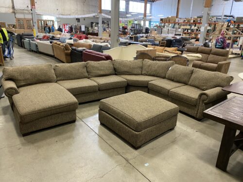 "Mara" Expansive Brown Knit Modular Sectional