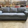 Steely Blue Fabric Torpedo Arm Sofa