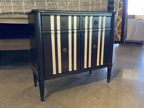 Teal Pop Black & White Cabinet