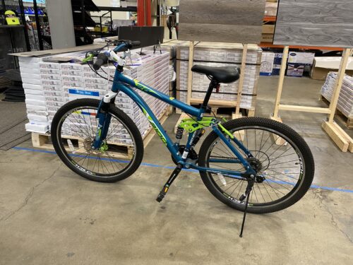 Teal and Green Multi-Speed Bike