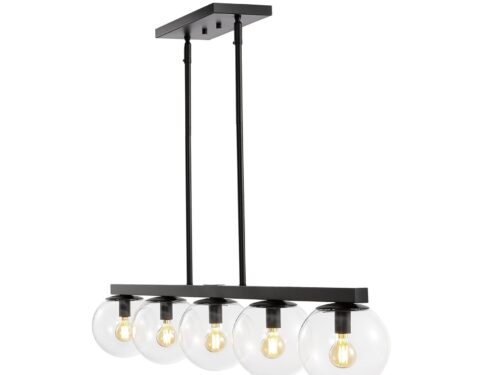 JONATHAN Y Luca Parisian Modern 5 Light Globe Light Fixture in Box!
