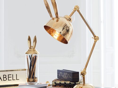 POTTERY BARN KIDS Emily & Meritt Bunny Task Lamp in Gold