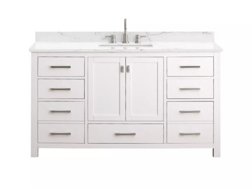 AVANITY Kent 61" White Single Vanity with 9 Drawers in Box!