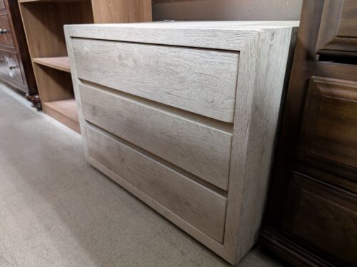 RESTORATION HARDWARE Reclaimed Oak 3 Drawer Closed Nightstand