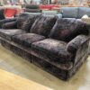 KRAUSE Black and Purple Floral Patterned Sofa