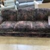 KRAUSE Black and Purple Floral Patterned Sofa