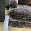 KRAUSE Black and Purple Floral Patterned Sofa