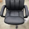 Black Pleather Rolling Office Chair
