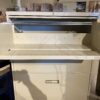 Tall Tan File Cabinet w/ Open Front Drawer