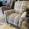 LA-Z-BOY Tartan Plaid Blue and Tan Living Room Chair