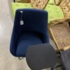 Blue Rounded Chair with Rotating Side Desk