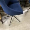 Blue Rounded Chair with Rotating Side Desk
