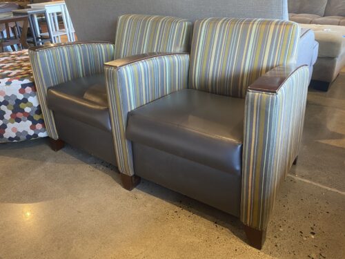 Avocado Striped 2-Seater Waiting Room Seating