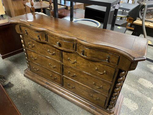 Middle European Style Dresser with Various Ornate Knobs