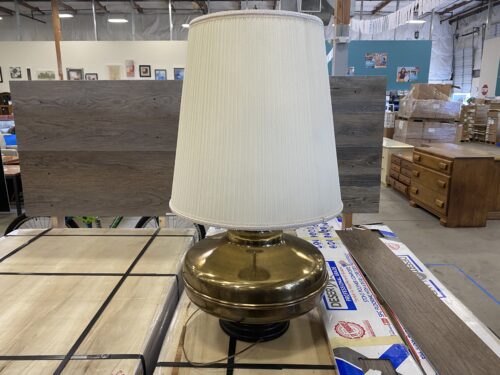 Vintage Brass Circle Double Light Lamp