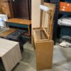 Vintage Oak Toned Top Light Vanity Table