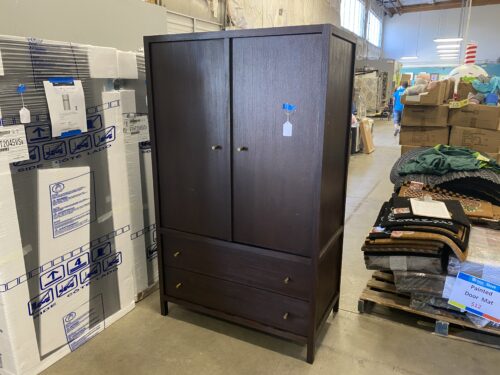 CRATE & BARREL Dark Wood All in One Armoire