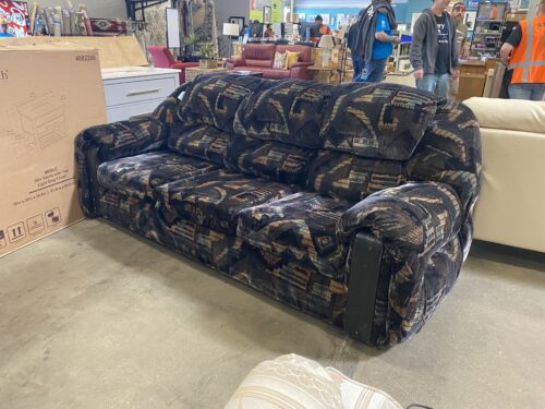 Vintage Ultra Plush Cabin Style Camo Sofa