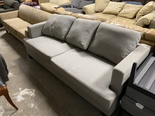 Grey Burlap-esqe Couch