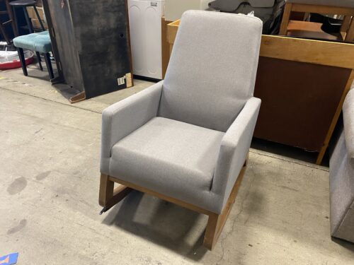 BAXTON STUDIO Light Grey Nursery Rocking Chair