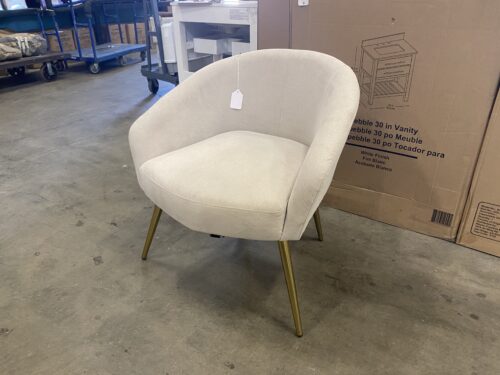 ALTON Slightly Cream U Chair with Gold Legs