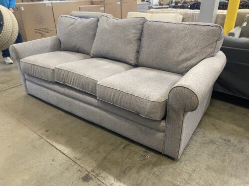 LA-Z-BOY MicroFiber-Like Soft Grey Roll Arm Sofa