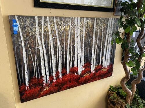 Crimison Forest Oil Painting