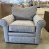 LA-Z-BOY MicroFiber-Like Soft Grey Roll Arm Sofa Chair