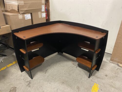 Black and Brown Link-In-Log Corner Desk