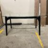 Modern Black X Based Glass Dining Table