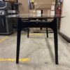 Modern Black X Based Glass Dining Table