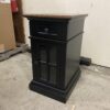 TRESANTI Black Window Faced Nightstand with Built-In Power