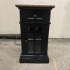 TRESANTI Black Window Faced Nightstand with Built-In Power