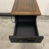 TRESANTI Black Window Faced Nightstand with Built-In Power